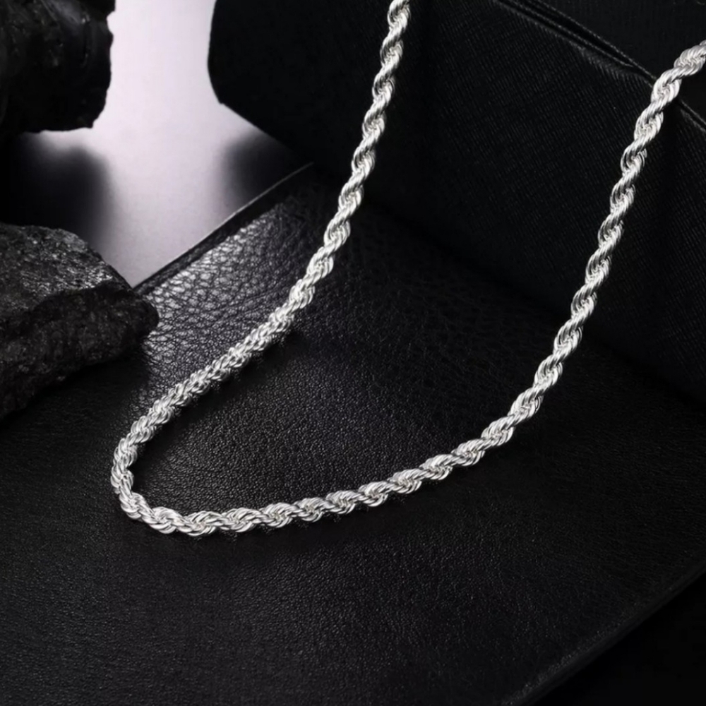 Fashion Jewelry Silver Plate Twisted Necklace